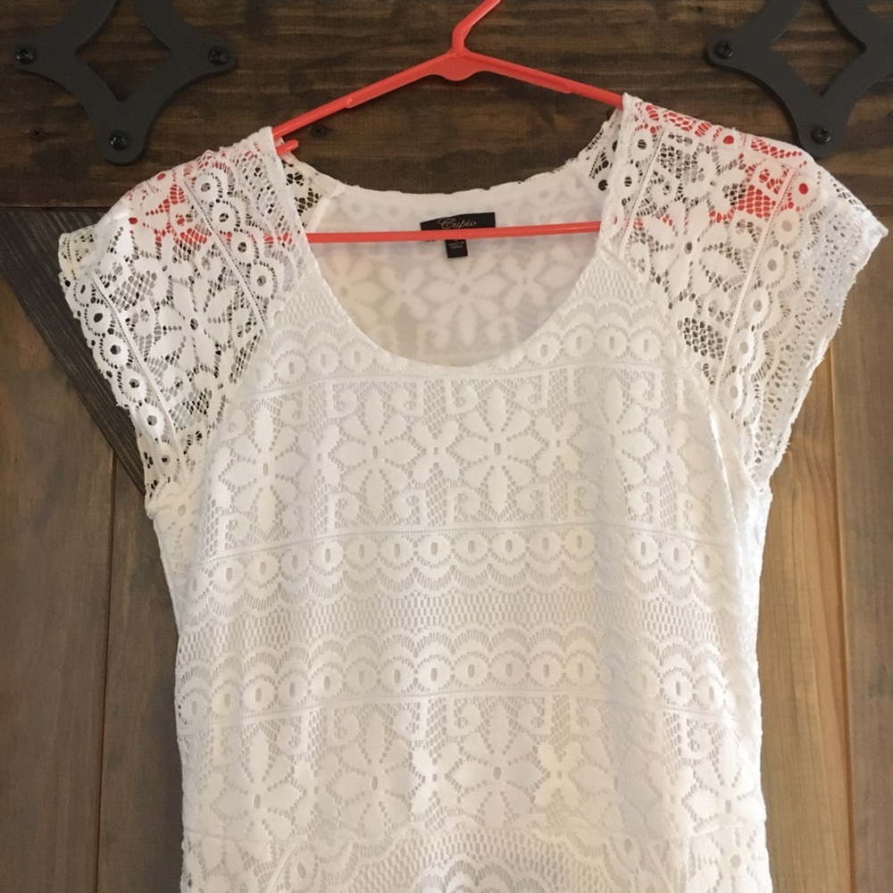 Cupio White Handkerchief Dress